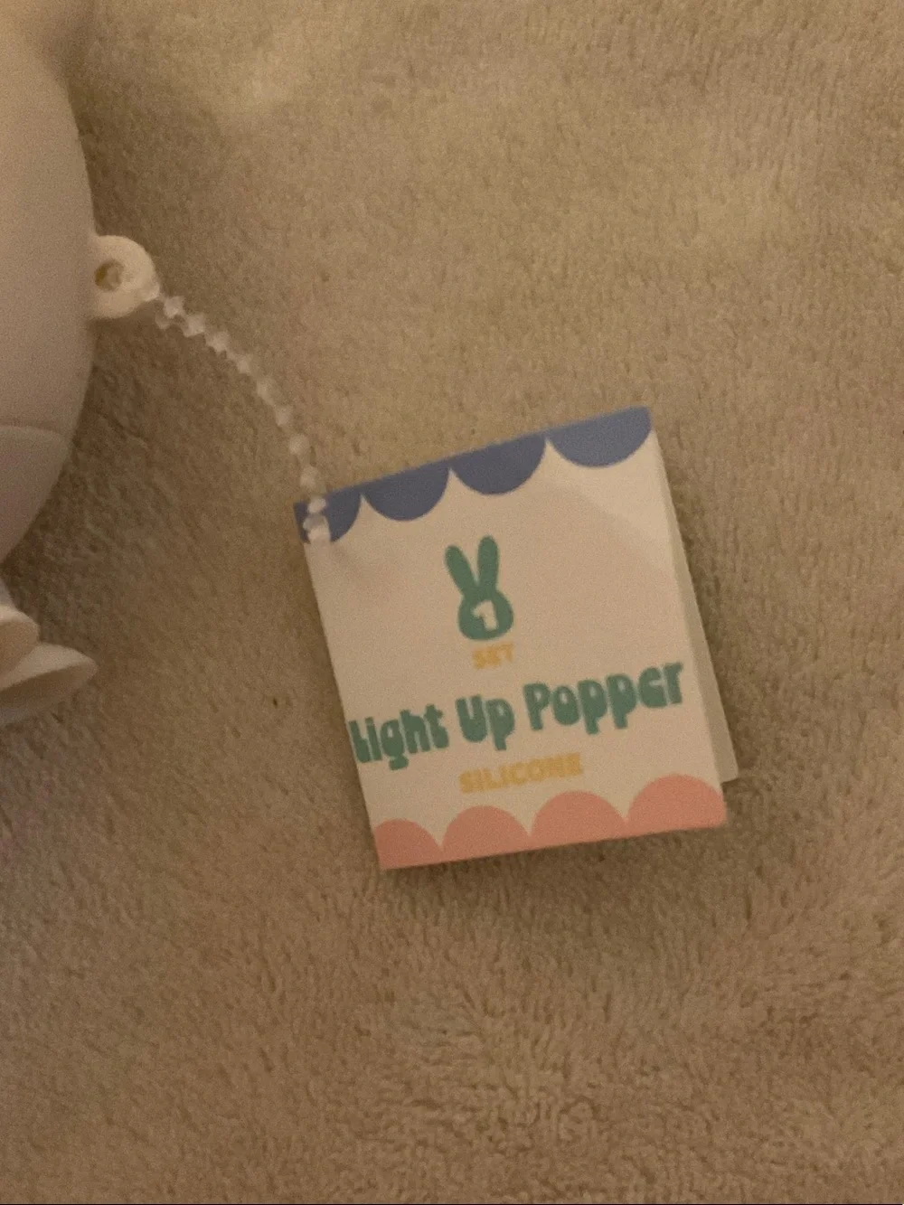 Light-Up Sheep Popper Toy - White Cream Sensory Fidget